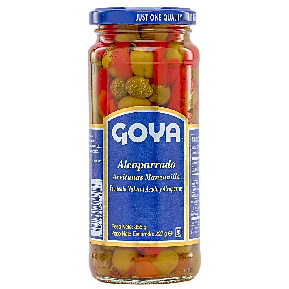 Alcaparrado con Aceitunas Manzanilla| Pimientos y Alcaparras| GOYA de 8 oz