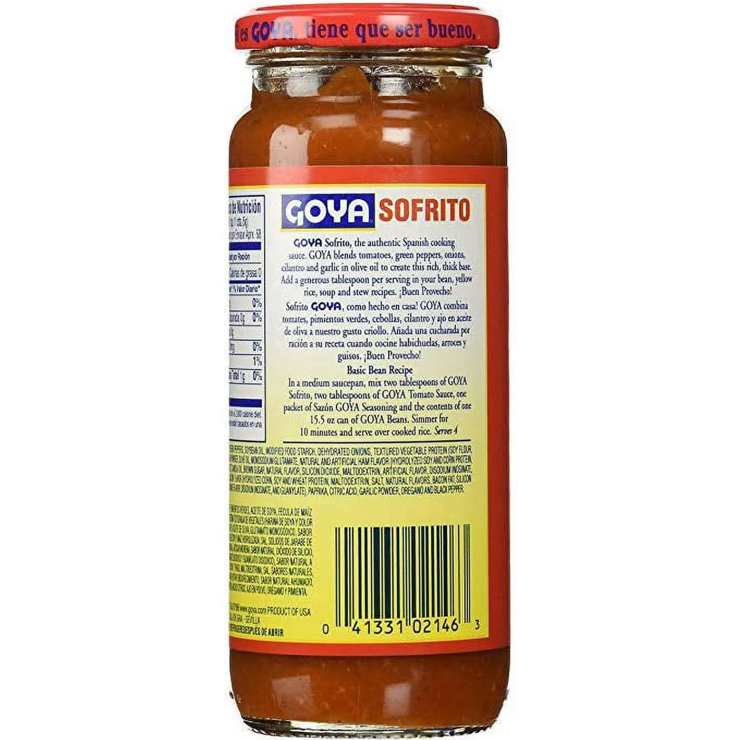 Sofrito Base de Tomate GOYA con Cebolla| Pimiento| Cilantro y Ajo 12 oz