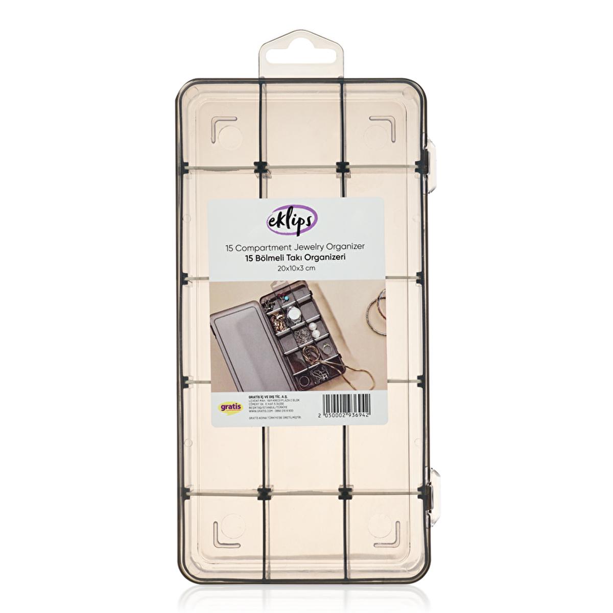 Eklips 15 Compartment Jewelry Organizer - Store & Protect Your Accessories