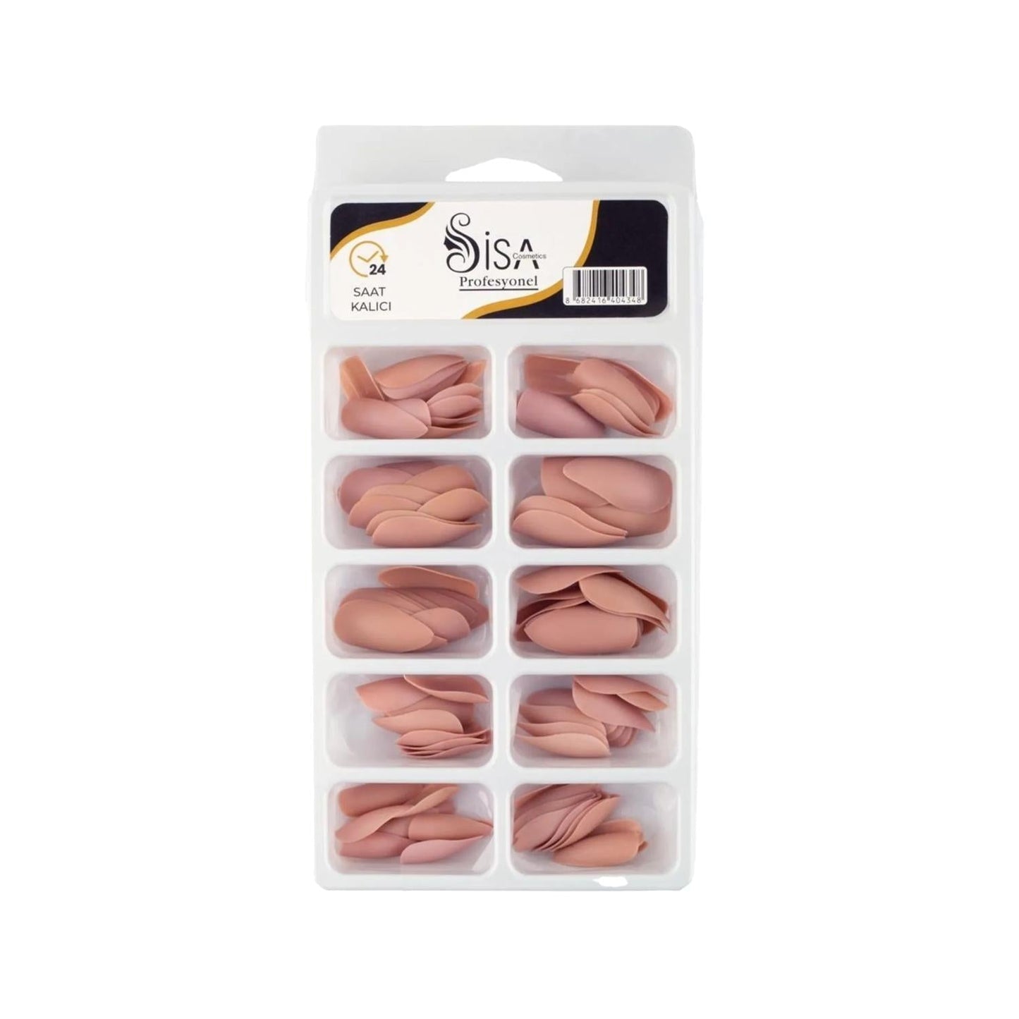 Sisa Professional Plastic Artificial Nails - Rose Pink, Durable & Easy to Apply