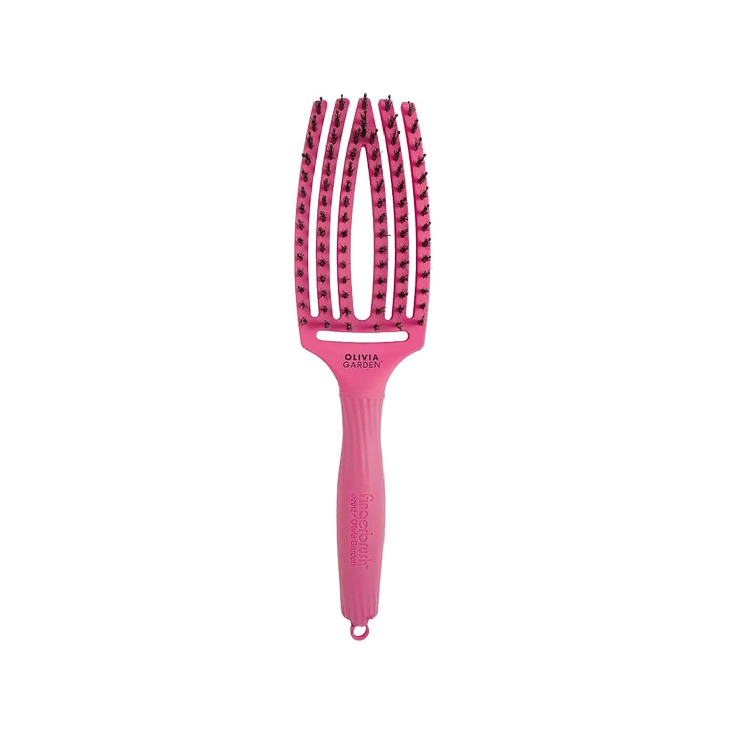 Olivia Garden Finger Brush Combo Pink Hair Brush for Gentle Hair Care and Personal Grooming