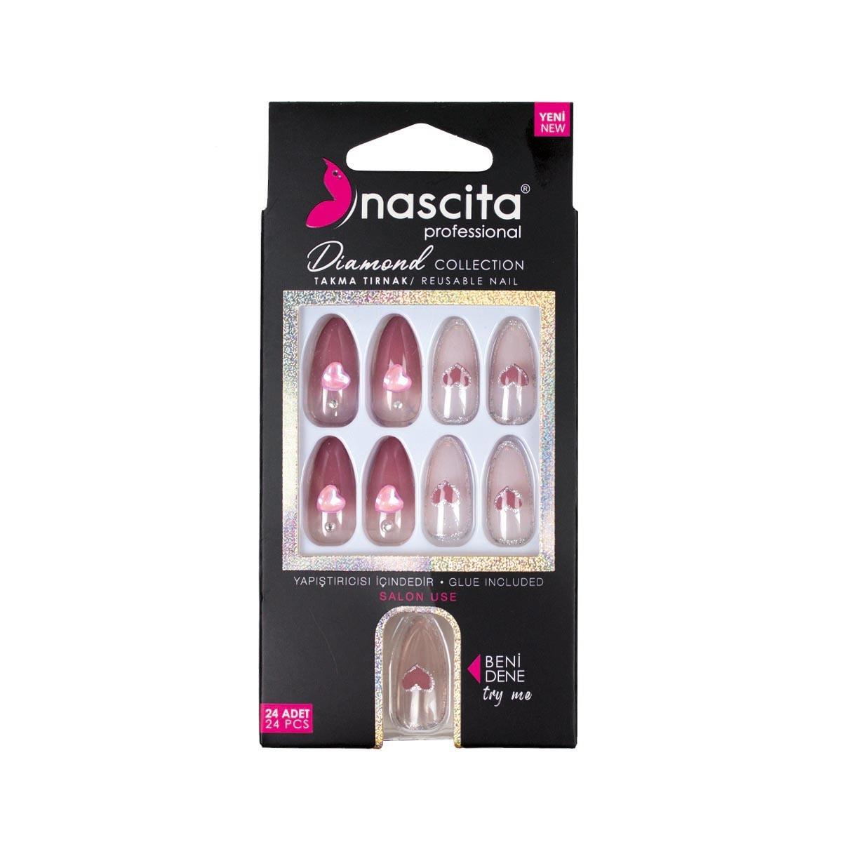 Nascita Reusable Artificial Nails S252 - Temporary Nail Enhancement for Beauty and Decoration