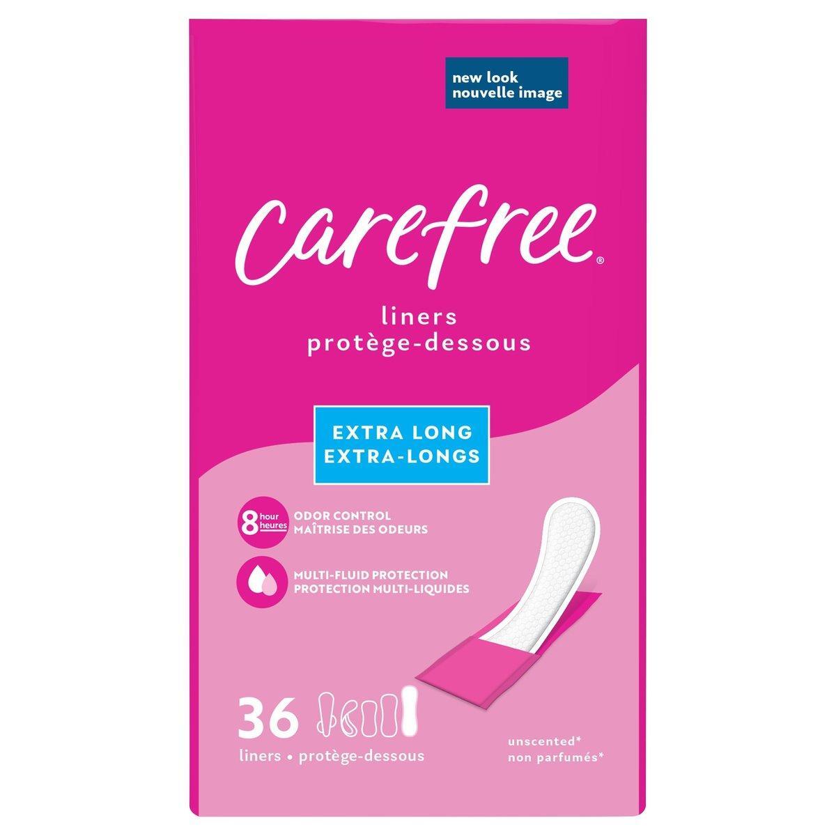 Carefree Acti-Fresh Body Shape Extra Long Liners To Go 36 Pantiliners