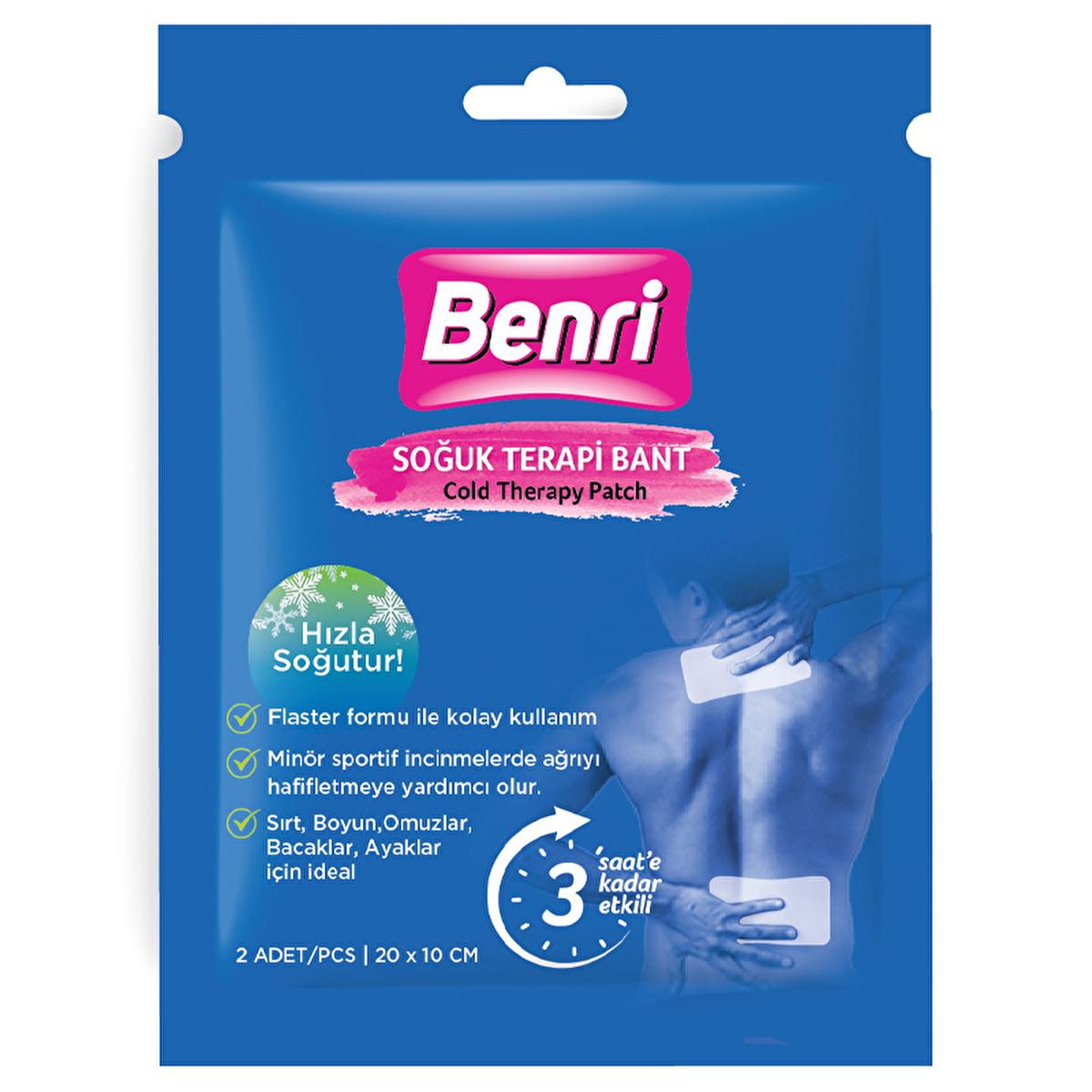 Benri Cold Therapy Band for Pain Relief - Hydrogel Structure, Up to 3 Hours Relief for Muscle and Joint Pain, Sports Injury Recovery