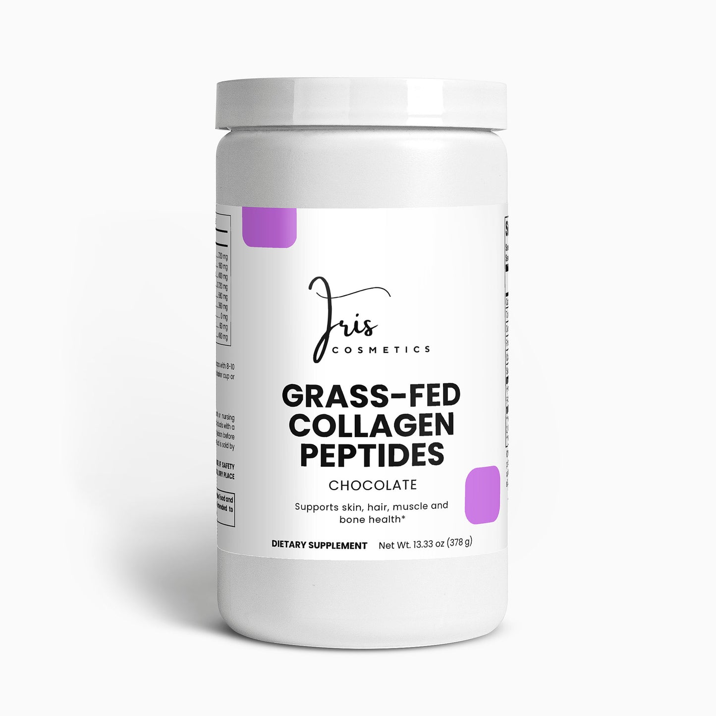 Iris Cosmetics Grass-Fed Collagen Peptides Powder (Chocolate)