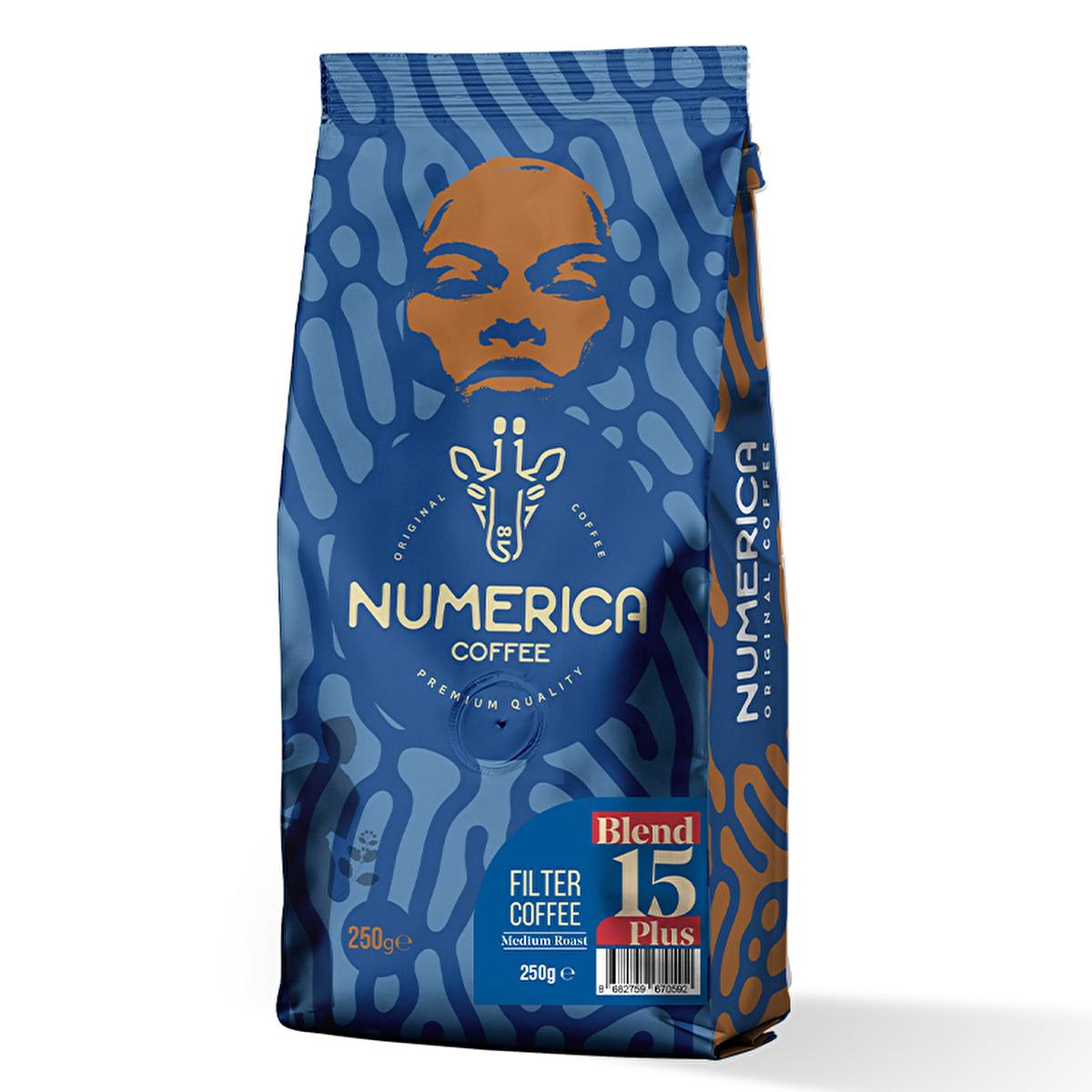 Numerica 100% Arabica Ground Coffee Blend - Rich Flavor Profile with Notes of Cocoa & Caramel - 250g