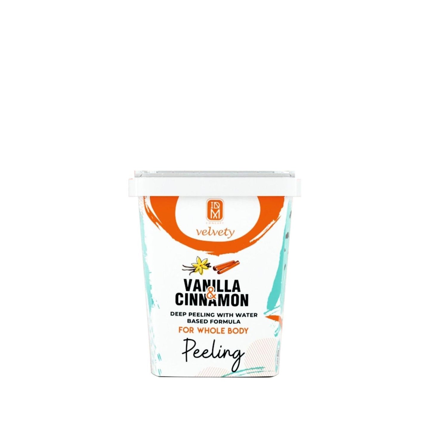 IDM Vanilla & Cinnamon Body Scrub - Oil-Based Exfoliant for Dry Skin, Moisturizing Body Peel, 13.53 fl oz