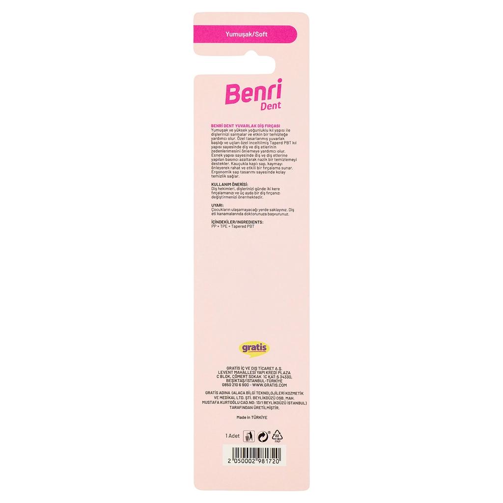 Benri Dent Round Toothbrush (Soft)