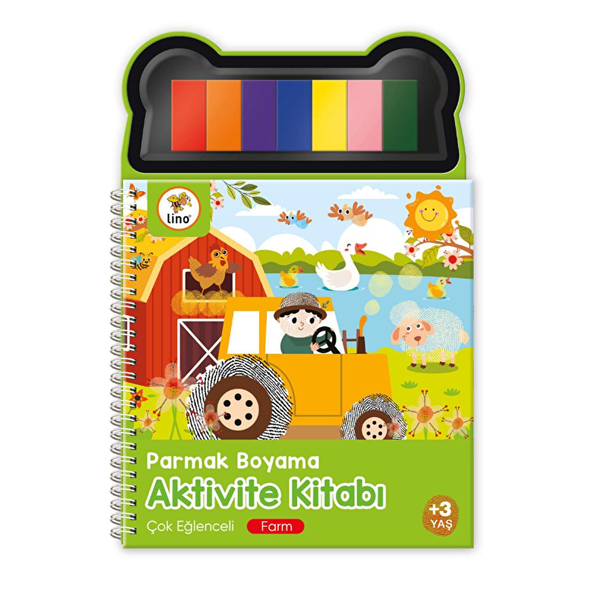 Lino Parmak - Finger Painting Activity Kit for Kids - Educational Art Supplies with 50 Sheets & 7 Colors