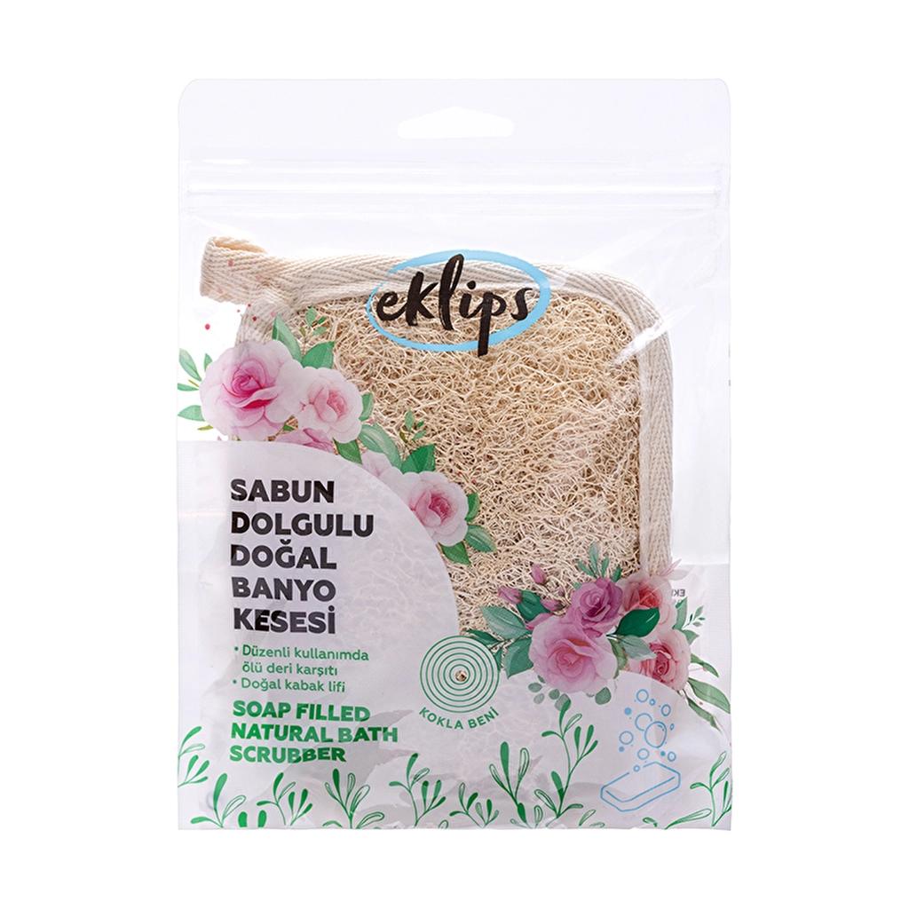 Eklips Natural Soap-Filled Bath Pouch for Gentle Exfoliation