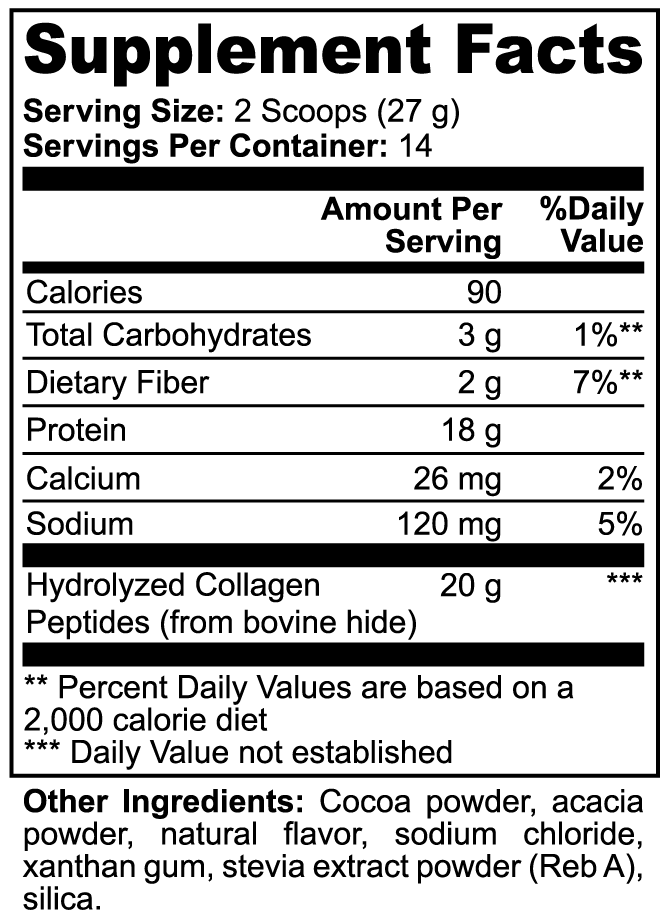 Iris Cosmetics Grass-Fed Collagen Peptides Powder (Chocolate)