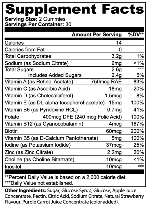 Iris Cosmetics Multivitamin Bear Gummies (Adult)