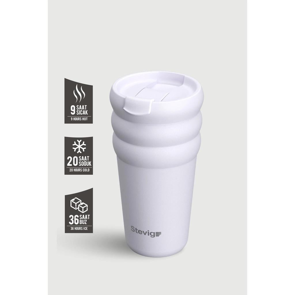 Stevig Bubble Stainless Steel Thermos in Lilac Hint 600 ml