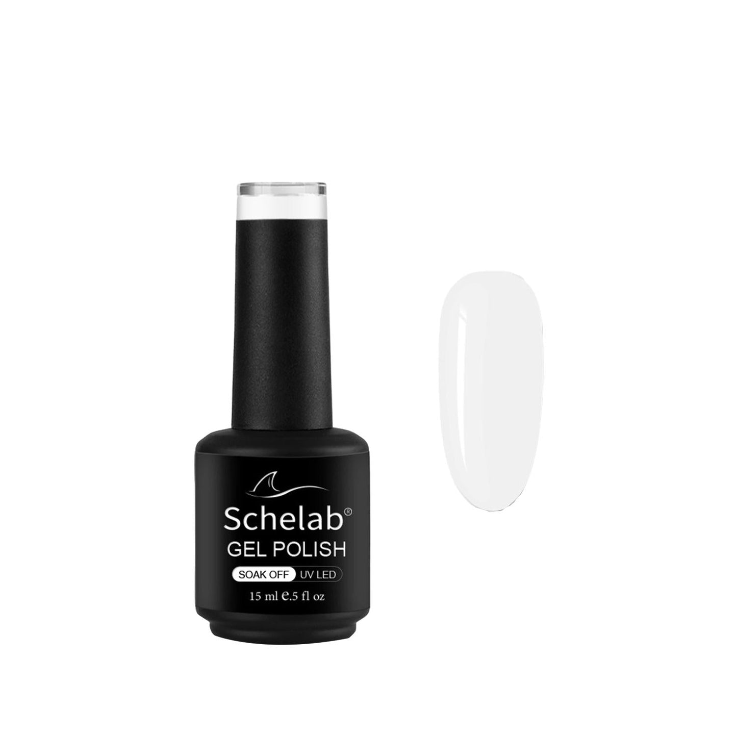 Schelab 3-Step Matte White Gel Nail Polish - Long-Lasting, Professional Finish at Home - 15ml