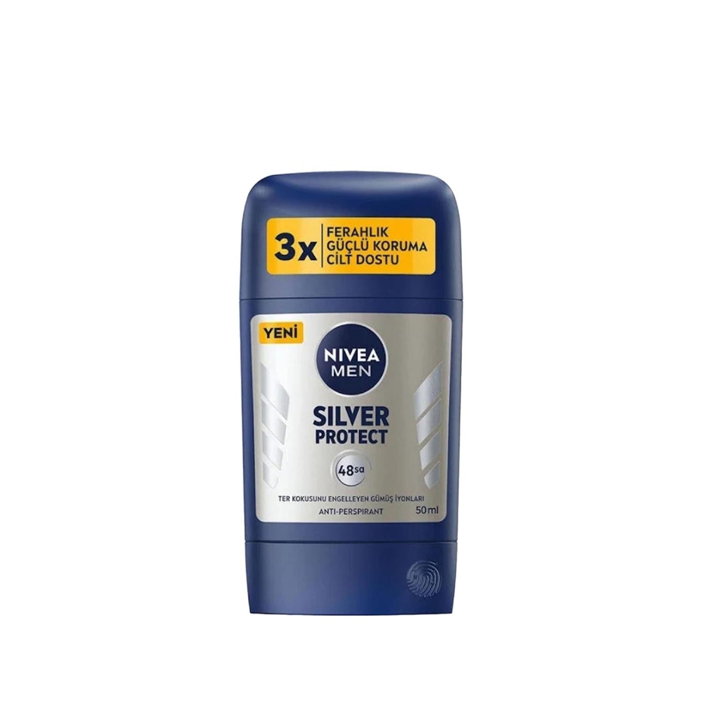 Nivea Men Silver Protect Deodorant Stick for Effective Odor Protection - 50 ml