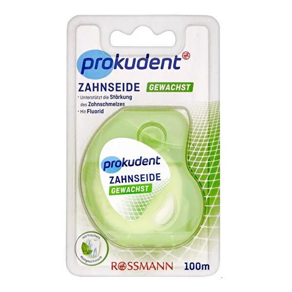 Prokudent Mint Flavored Waxed Dental Floss 100m - Fresh Breath & Oral Hygiene