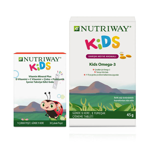 Nutriway Kids Support Set (Vitamin Mineral Plus & Omega-3)