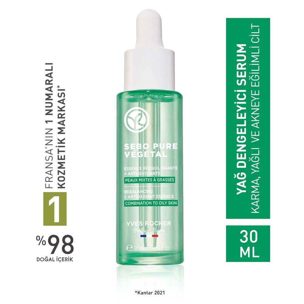 Sebo Pure Vegetal Antioxidant Skin Serum - Sebum Control with Herbal Salicylic Acid for Combination and Oily Skin