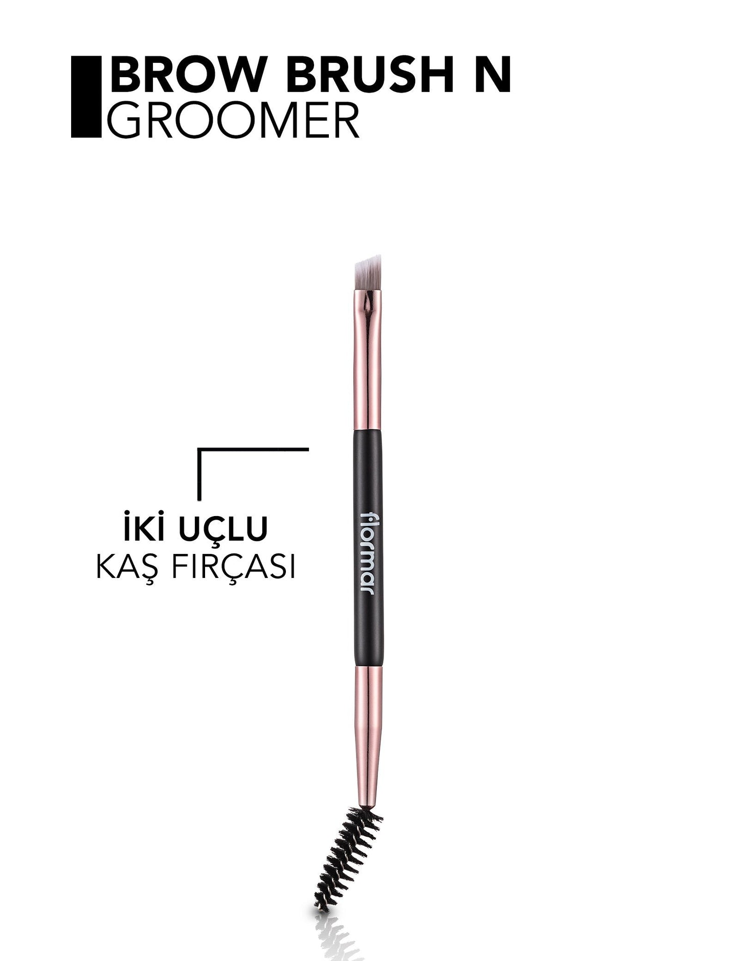 Flormar Brow Brush & Groomer Dual-Ended Eyebrow Brush