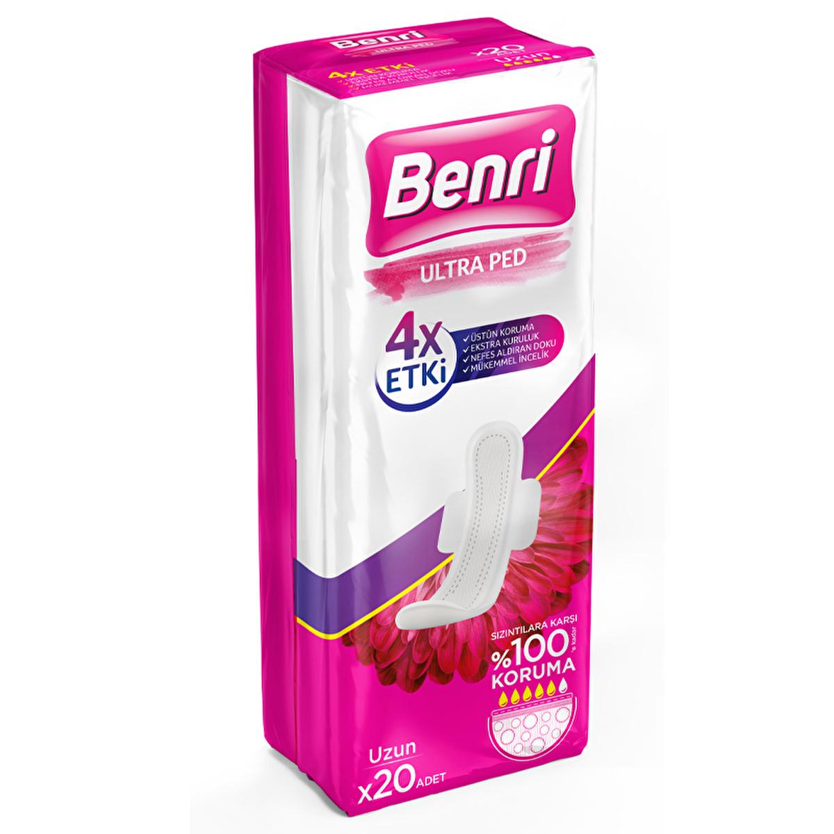 Benri Long Sanitary Pads Multi-Pack (20 Units) - Comfortable & Reliable Menstrual Hygiene
