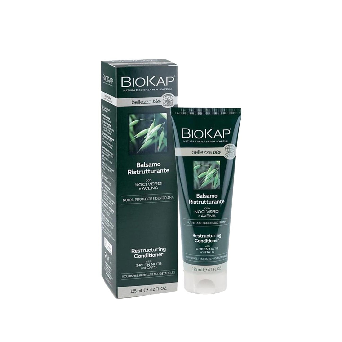 Biokap Biokap Bellezze Bio Restructuring Hair Cream 125ml - Repairs Damaged Hair, Natural Ingredients, Conditioning Properties
