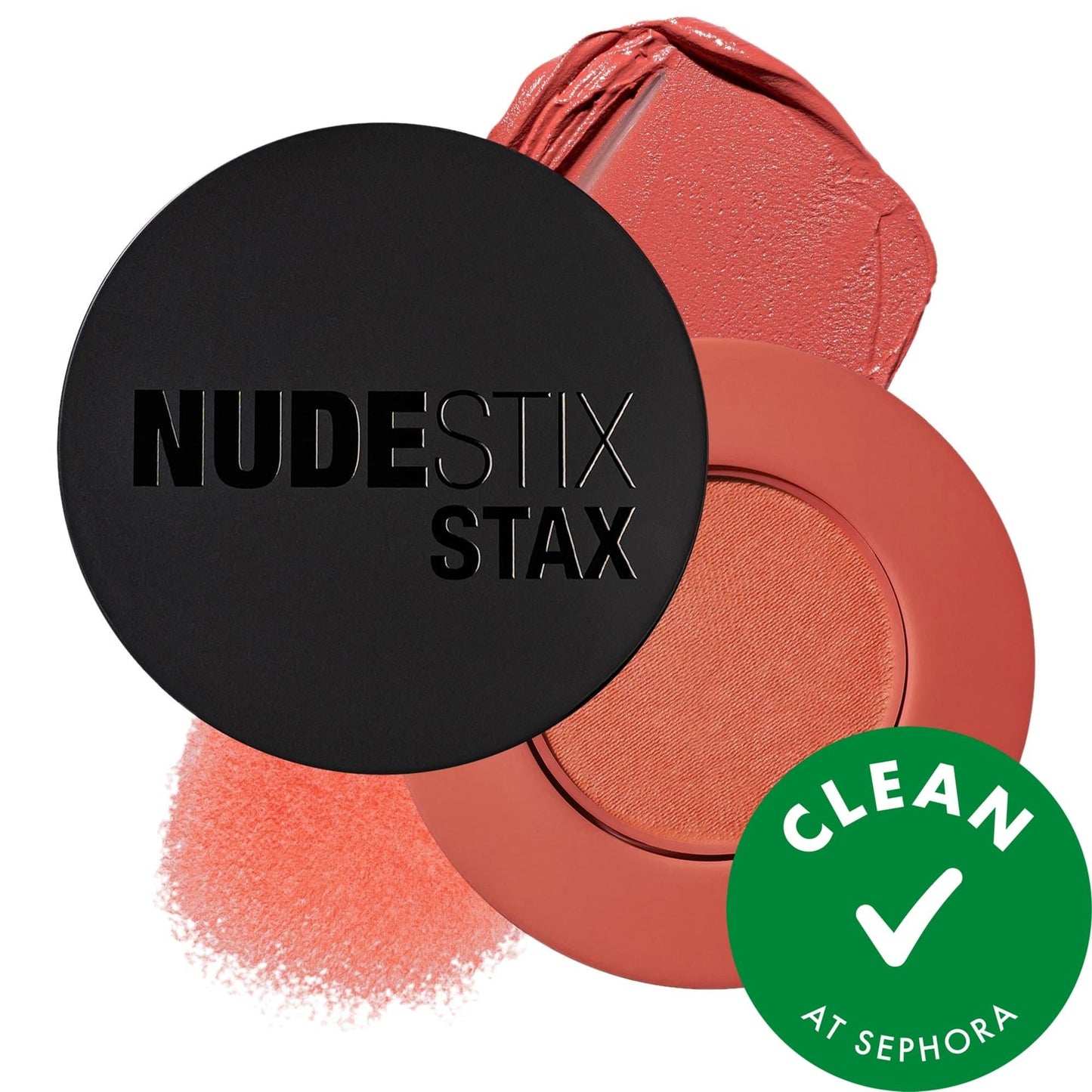 Nudestix Stax Blush Balm Compact - Customizable Skincare-Infused Makeup with Green Tea & Rosehip Oil