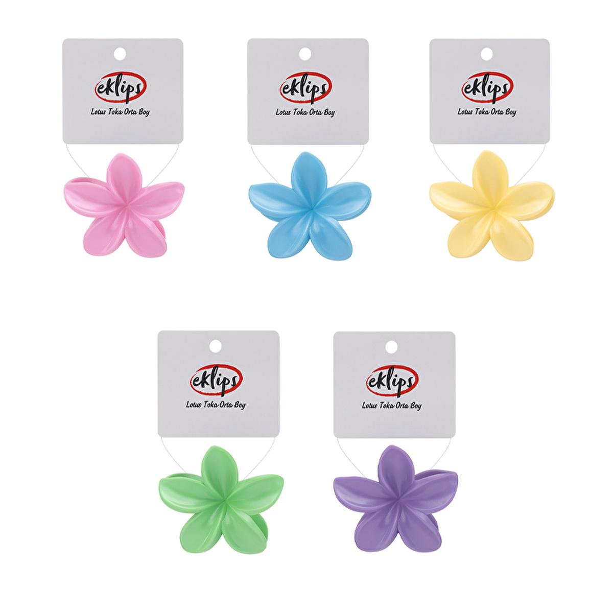 Eklips Assorted Lotus Design Hair Clips for Women - Stylish, Comfortable, and Elegant Hair Accessories