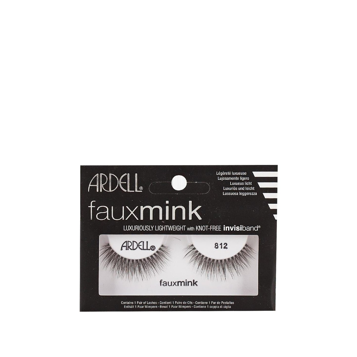 Ardell Faux Mink False Eyelashes 812 - Reusable, Natural Look, Easy to Apply, Cosmetic Eyelash Enhancements