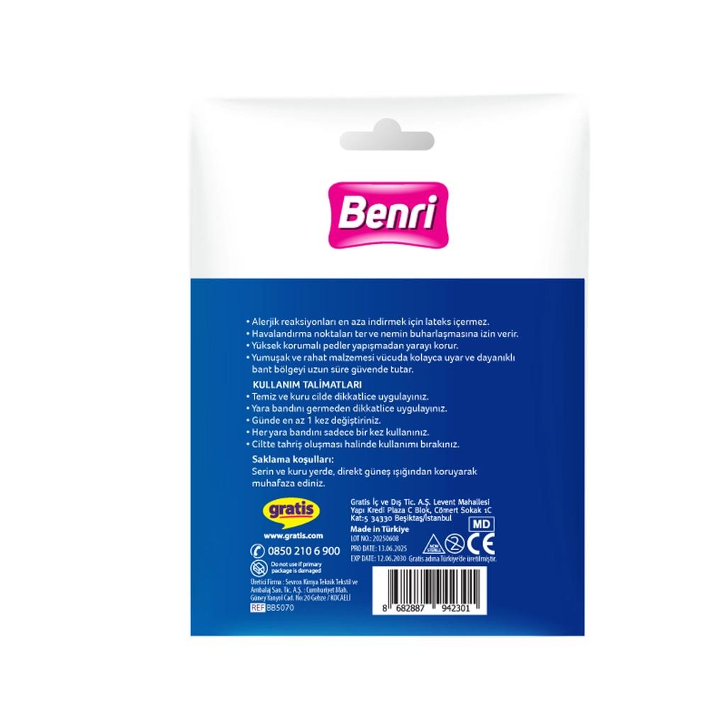 Benri Classic Adhesive Bandages for Daily Protection 30-Pack