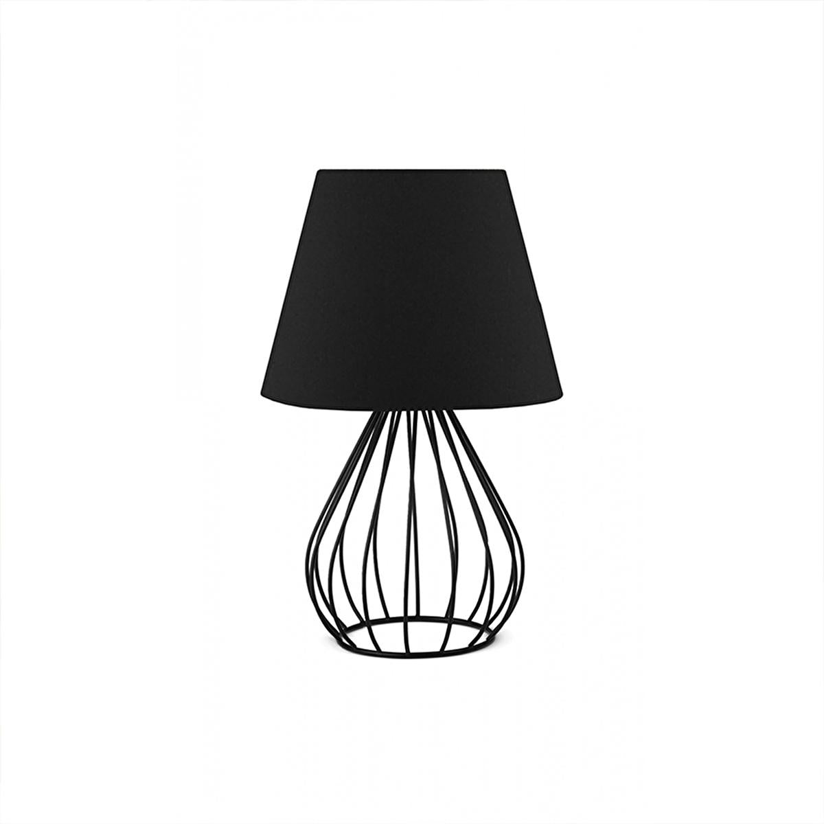 Homing Metal Table Lamp with Fabric Shade, E27 Socket, Adjustable Cord - LED Compatible