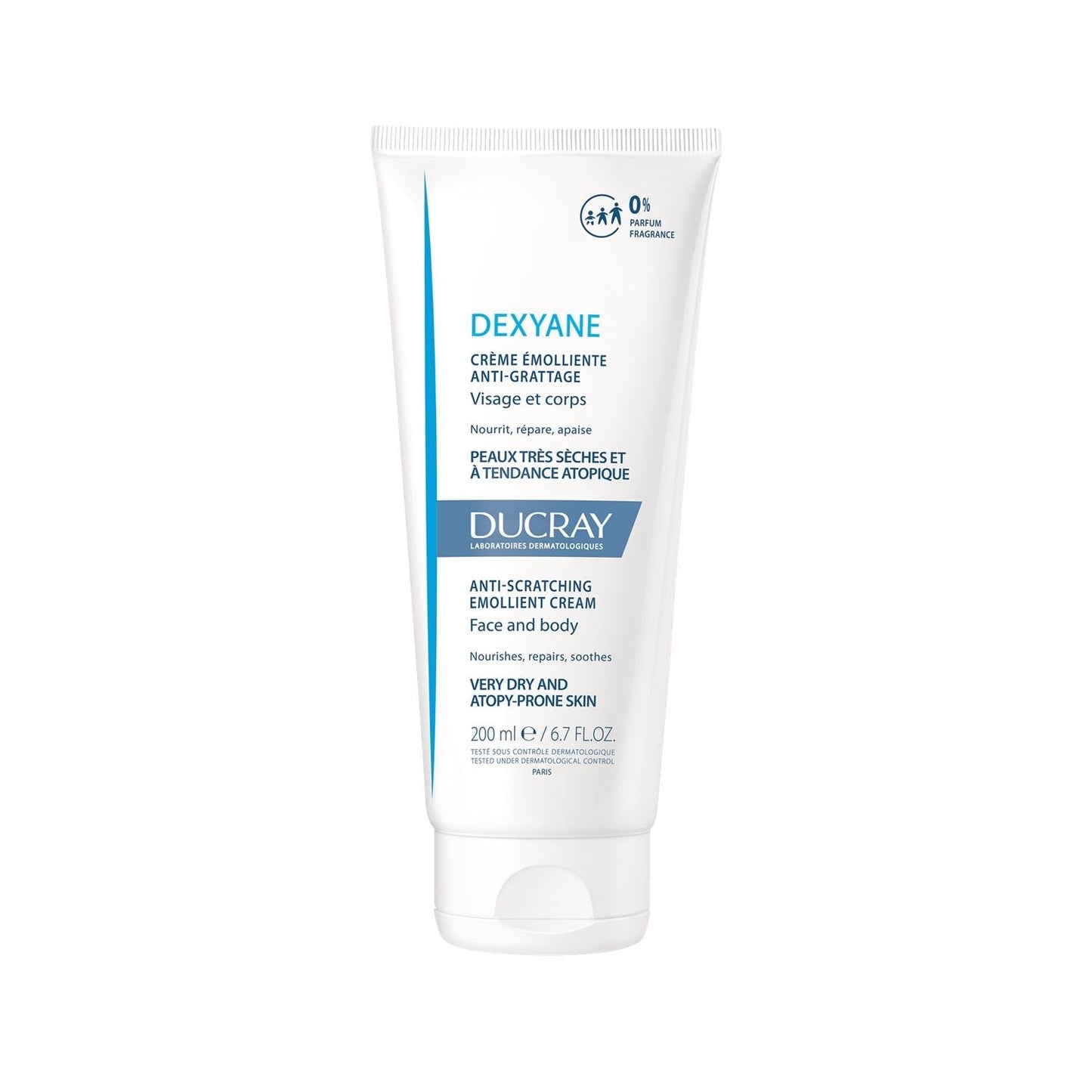 Ducray Dexyane Moisturizing Cream for Dry Skin Relief - 200ml, Dermatologically Tested Hydrating Cream