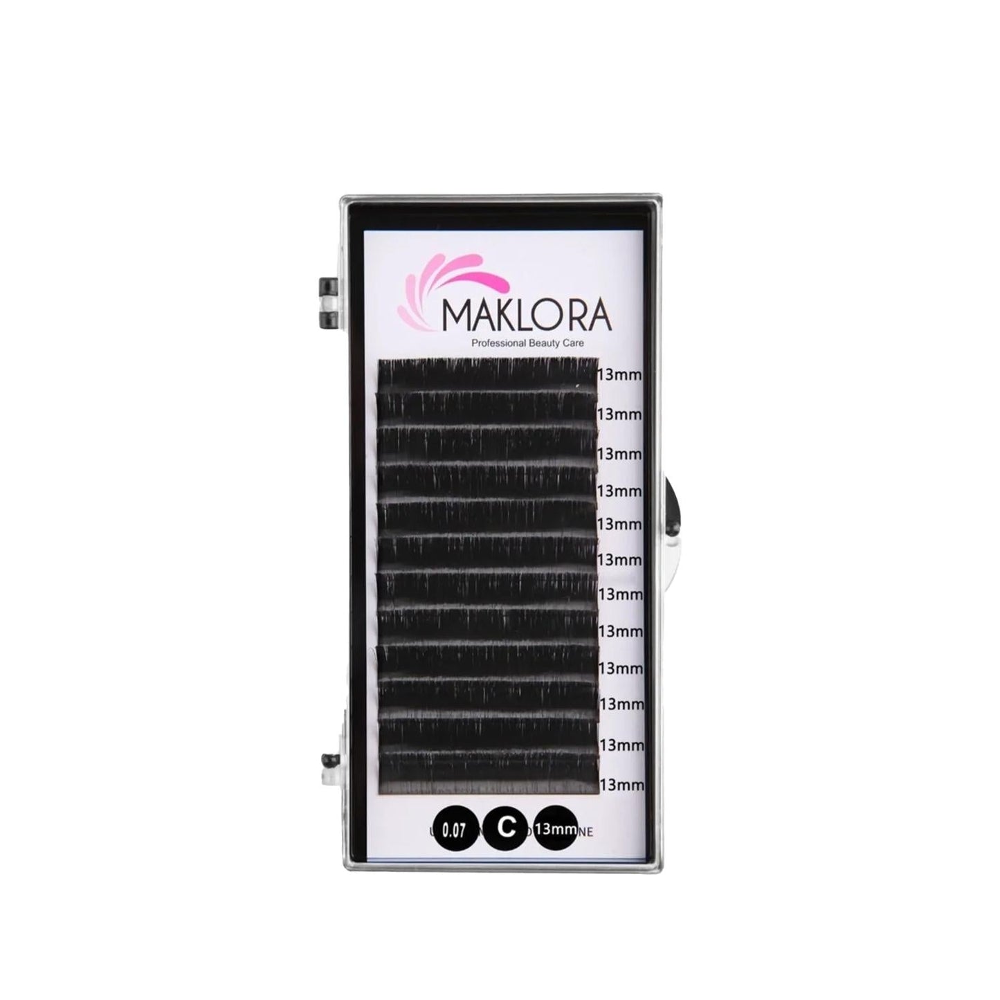 Maklora False Eyelashes C Curl Shape 0.07 Thickness 13 mm Length - Silk Material for Natural Shine and Comfort