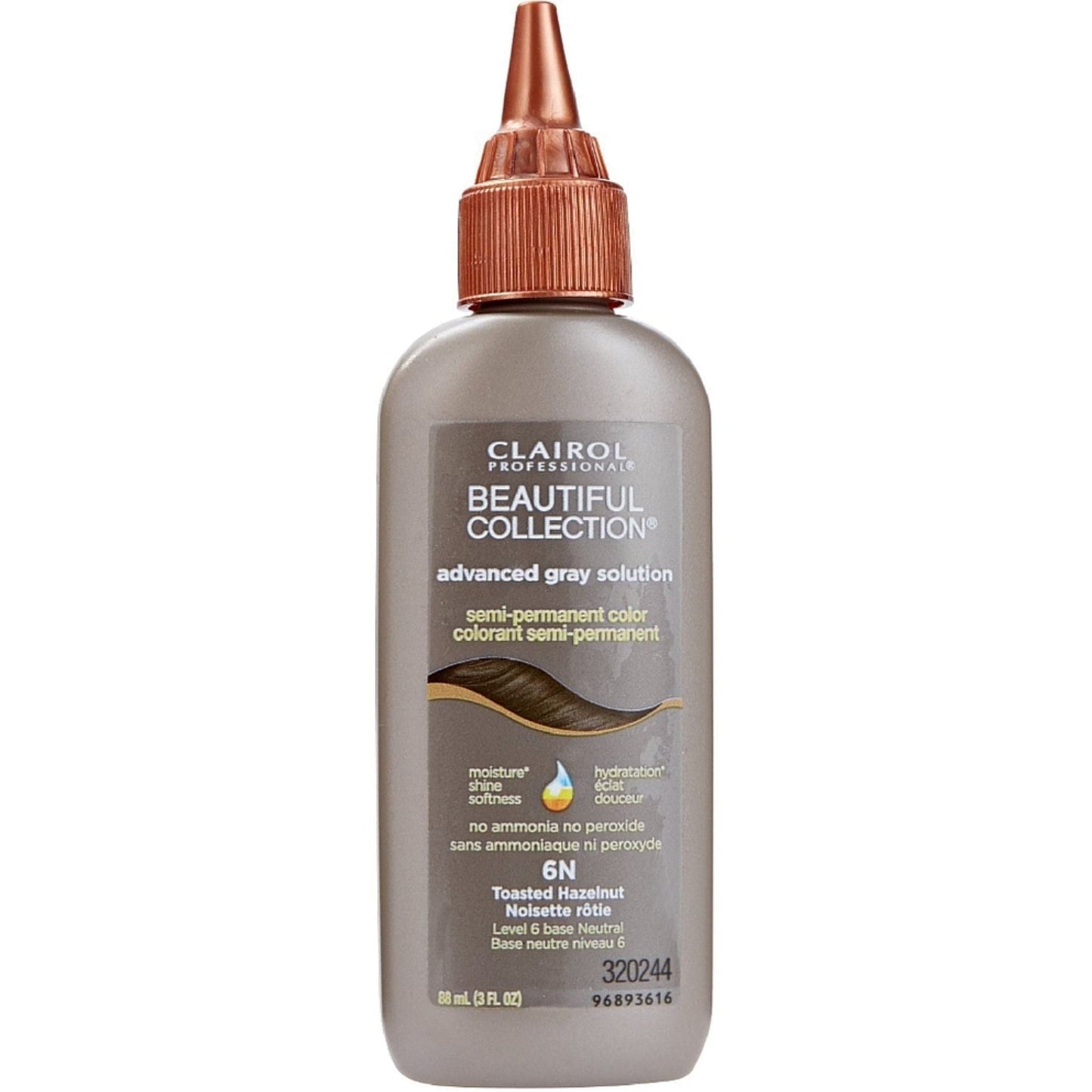 Clairol Beautiful Collection Advance Gray Solution 6n toasted hazelnut