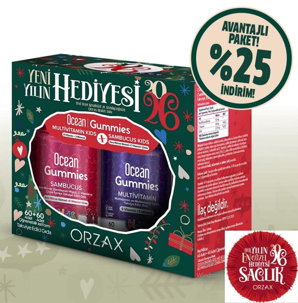 Ocean New Year Kids Multivitamin & Sambucus Gummies Gift Set