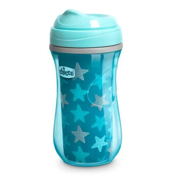 Chicco Insulated Active Cup Turkuaz 14 Months+ Toddler Drinking Cup - Thermal Insulation for Hot & Cold Drinks