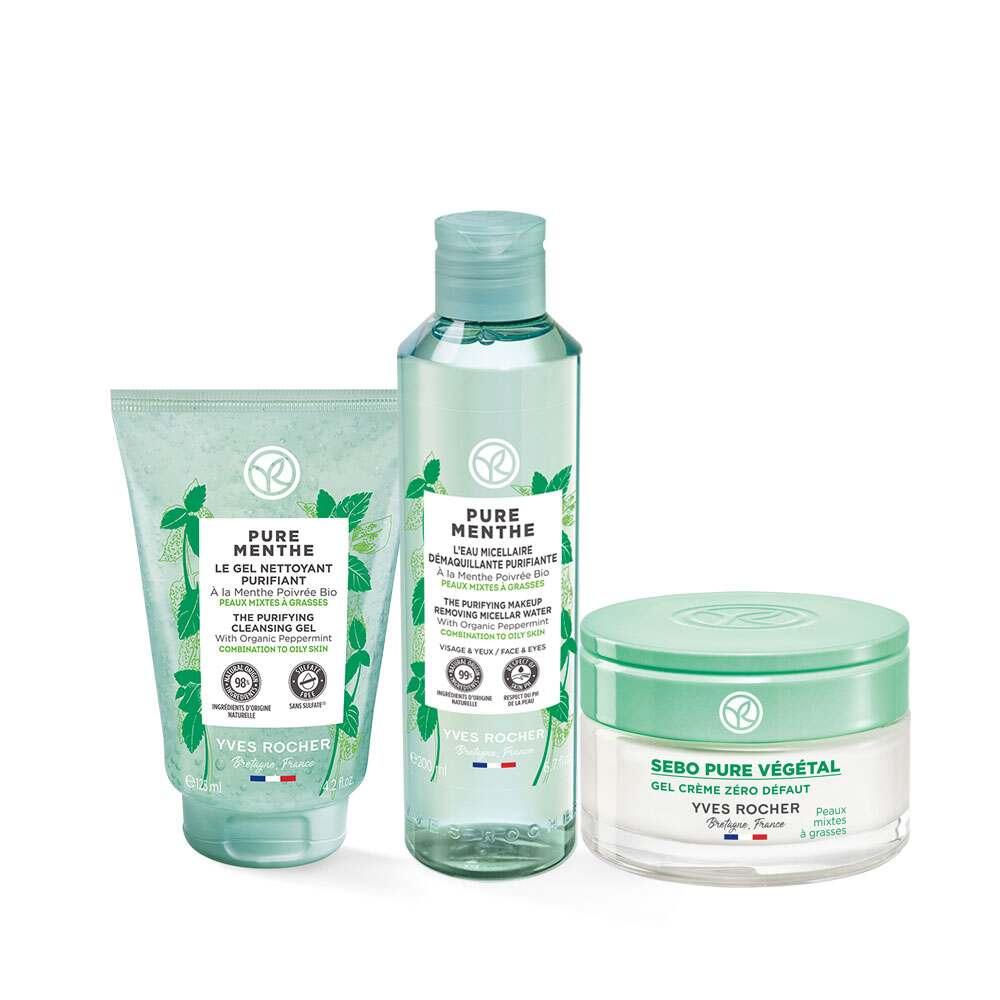 Karma Pure Menthe Skincare Set for Combination/Oily Skin - Daily Cleansing Routine
