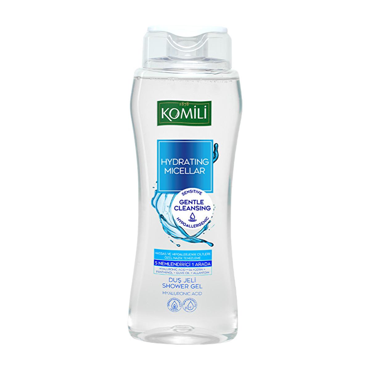 Komili Hydrating Micellar Shower Gel for Sensitive Skin - Gentle Cleansing & Moisturizing - 16.91 fl oz