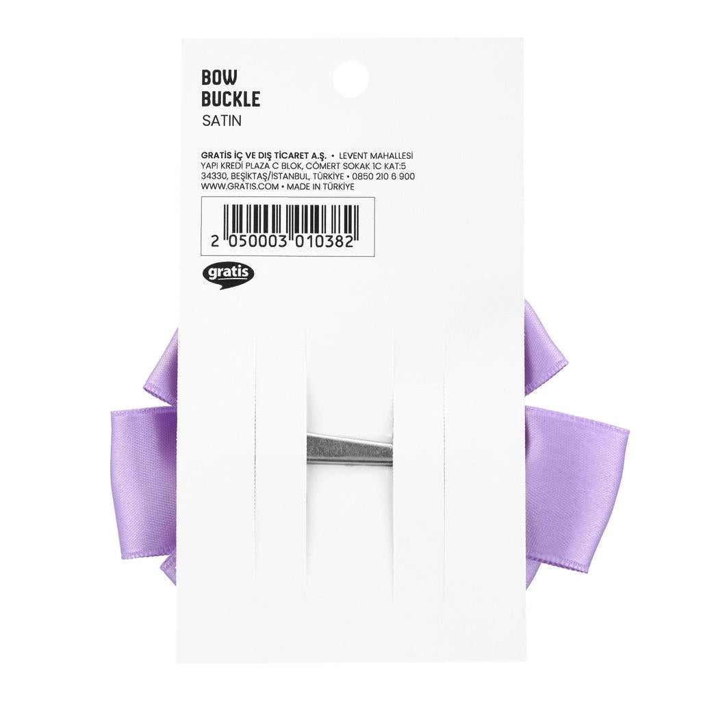 Eklips Purple Satin Bow Hair Clip Elegant Ribbon Accessory