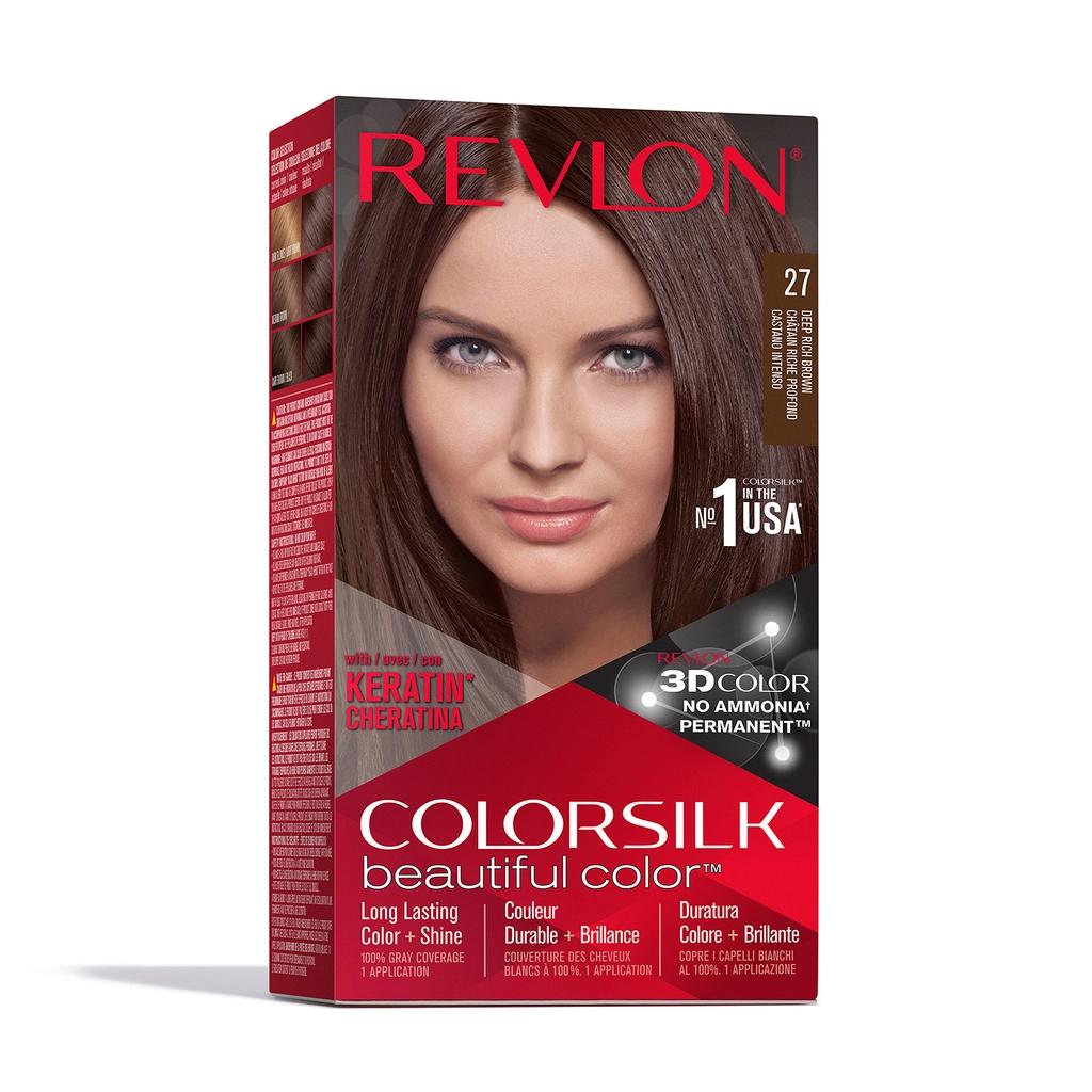 Revlon ColorSilk Beautiful Color Hair Dye 27 Deep Rich Brown