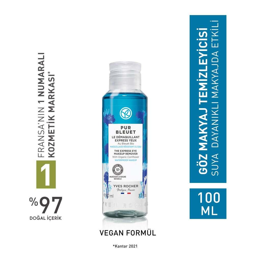 Pur Bleuet Bi-Phase Eye Makeup Remover - Gentle Eye Makeup Remover for Sensitive Eyes & Contact Lens Wearers