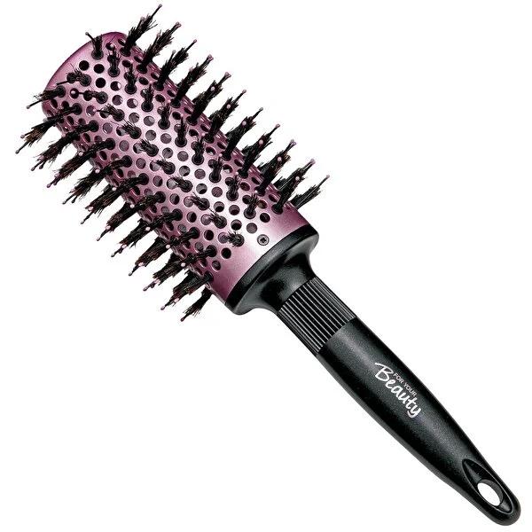 For Your Beauty Profesyonel Cylindrical Hair Brush - Professional Volume Styling Brush with Ceramic Coating & Tourmaline-Infused Bristles