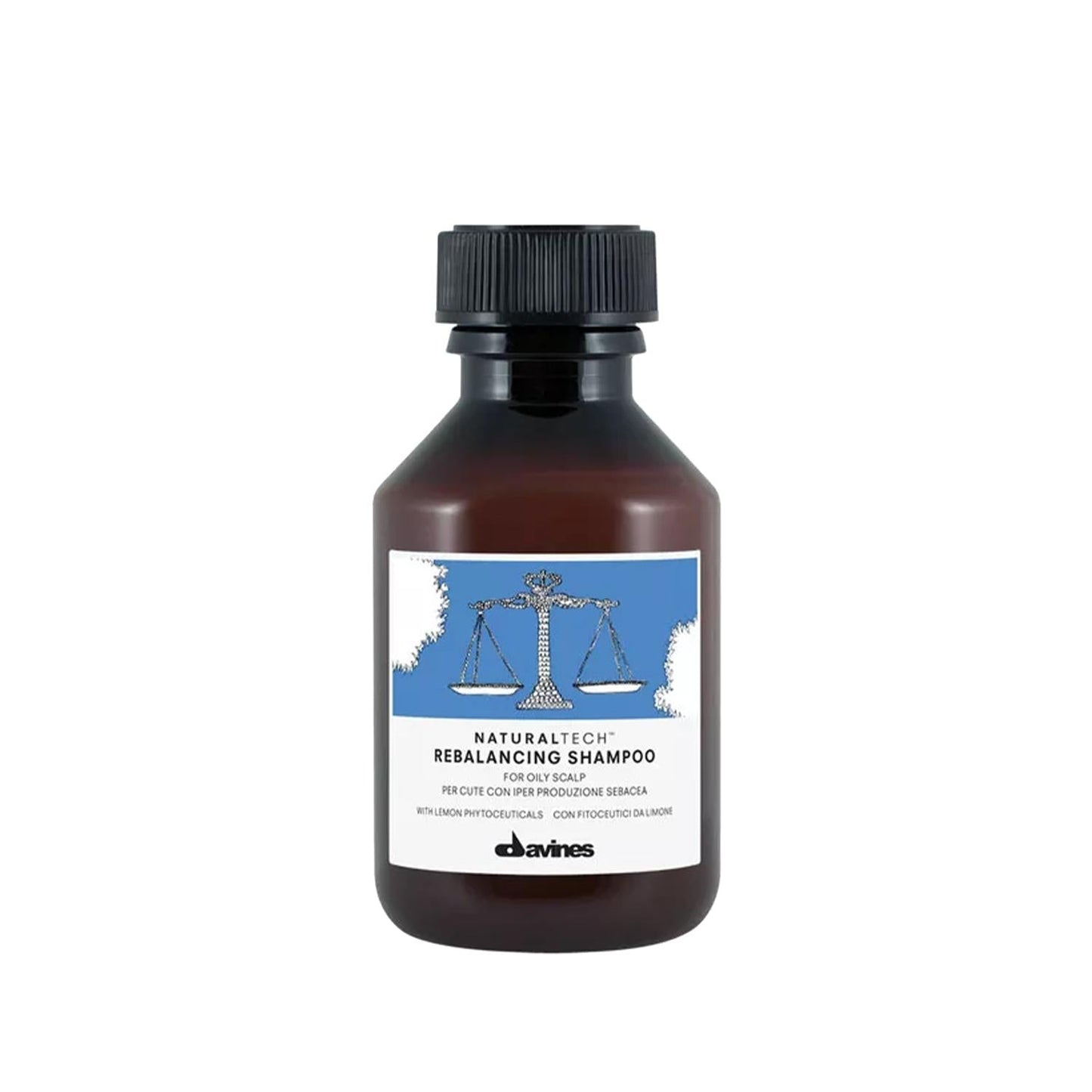 Davines Rebalancing Sebum Shampoo for Oily Scalp & Hair, 3.38 fl oz - Controls Oil Production & Promotes Healthier Scalp