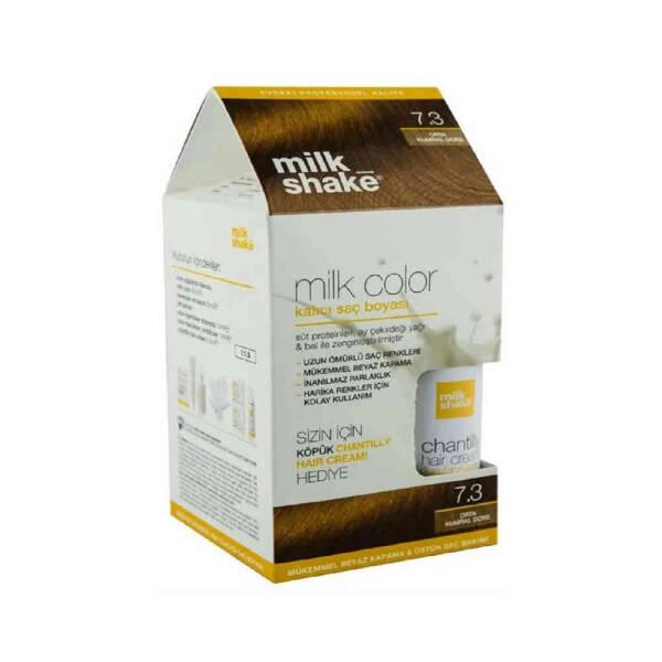 Milk Shake Orta Kumral Dore Hair Dye with Nourishing Hair Cream - 7.3 Shade, Moisturizing, Soft Hair