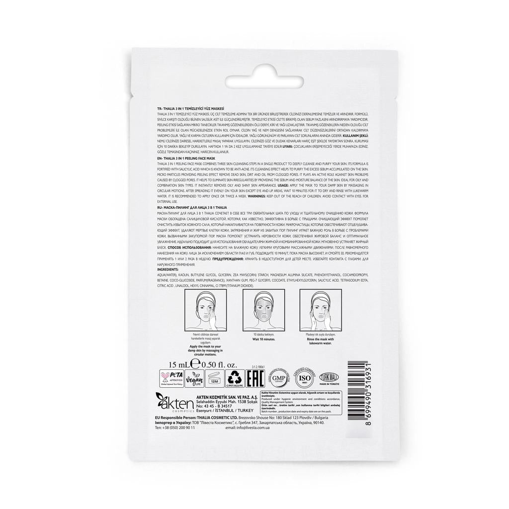 Thalia 3 in 1 Deep Cleansing Peeling Face Mask 15 ml