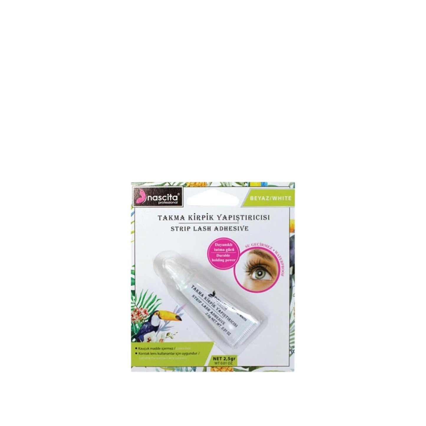 Nascita False Eyelash Adhesive White 2.5g - Reliable & Long-Lasting Eyelash Glue for Beauty Enhancements