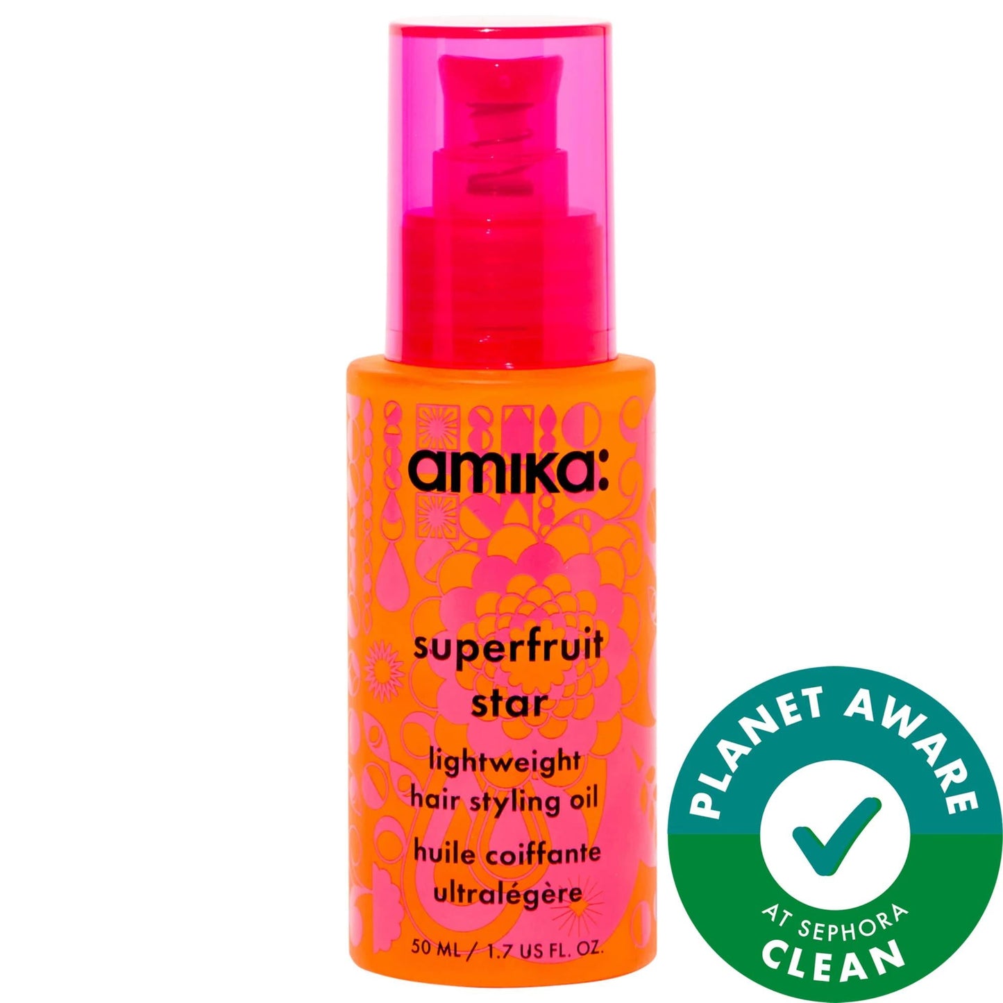 Superfruit Star Hair Styling Oil: Frizz Control, Heat Protection (450¡F), & Shine - Vegan, Lightweight Sea Buckthorn Formula