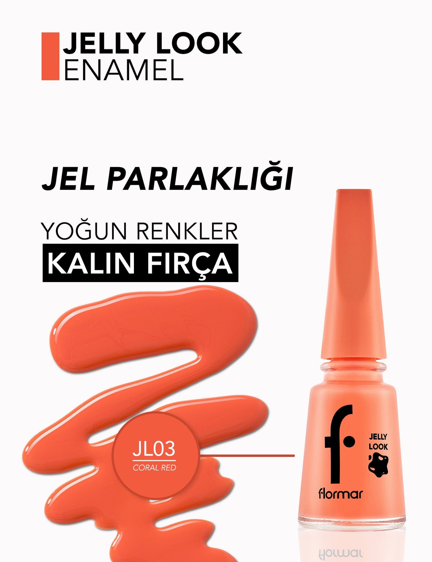 Flormar Jelly Look Nail Enamel High-Shine Gel Polish 11ml