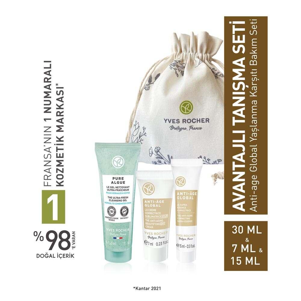 Yves Rocher Anti-Aging Skincare Set - Miniature Trial Skincare Products for Normal to Dry Skin