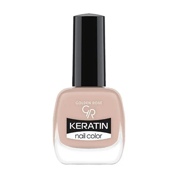 Golden Rose Keratin Nail Polish - Long Lasting, Nourishing Nail Color for Salon-Quality Finish at Home