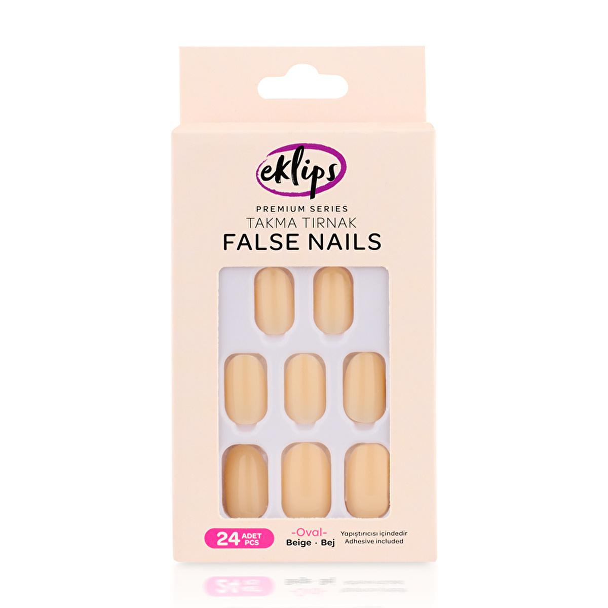 Eklips Artificial Nails Bej Oval - High-Quality, Easy Application, Salon-Quality Nails at Home